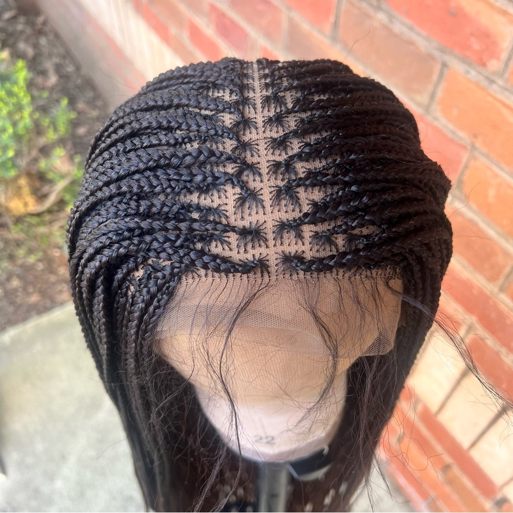 💯Handmade Knotless Extra Long Braided Wig - 1b/33